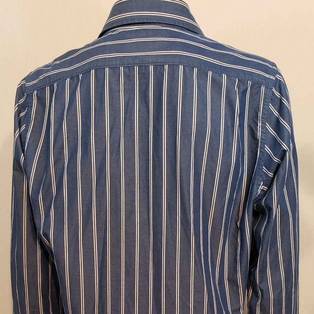 HOLLISTER CALIFORNIA HEAVY BLUE AND WHITE STRIPE - Picture 2 of 4